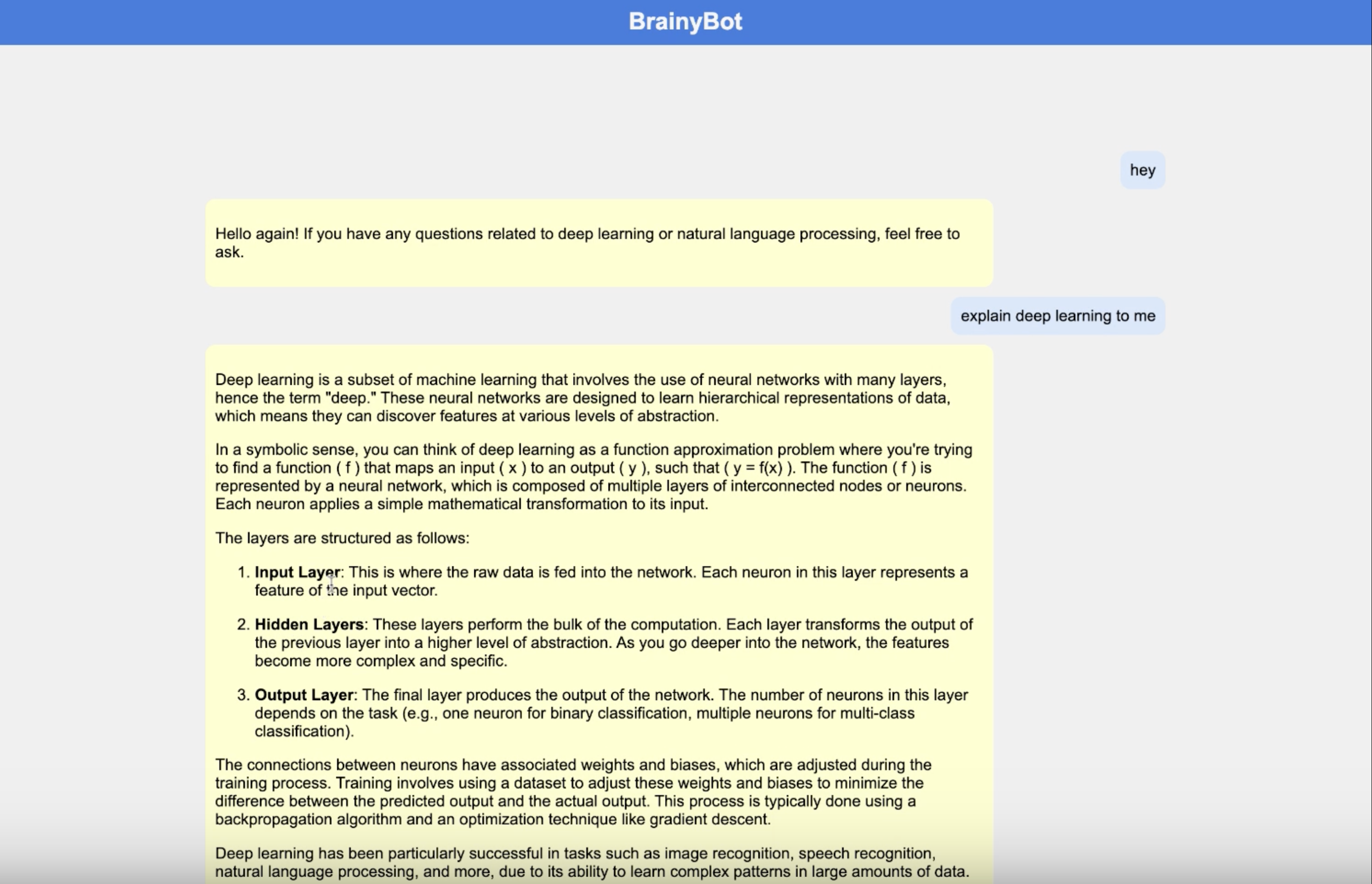 BrainyBot Personalized Learning Tutor for NLP Class
